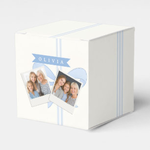Personalisierte Blaue Schleife Coquette Name Ästhe Geschenkschachtel