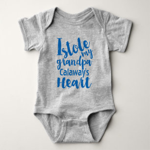 Personalisierte Blaue Sportarten mein Herz stillen Baby Strampler