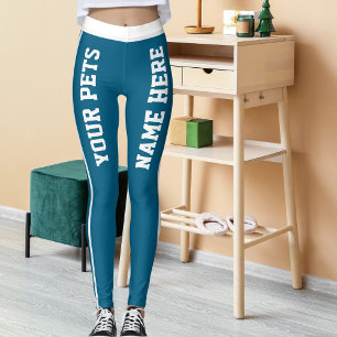 Personalisierte Blaue Streifen Leggings