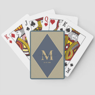 Personalisierte blaue Streifen Playing Cards Spielkarten