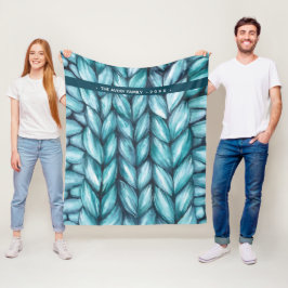 Personalisierte Blaue Wasserfarbe Fleecedecke