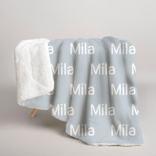 Personalisierte Blaugraue Sherpa-Decke für Frischv Sherpadecke