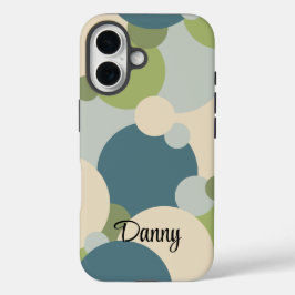 Personalisierte blaugrüne Moleküle iPhone Gehäuse iPhone 16 Hülle