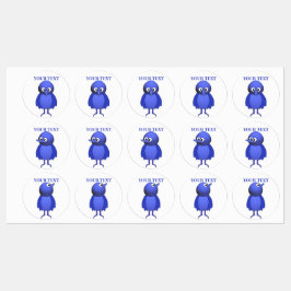 Personalisierte Blauwild Etiketten