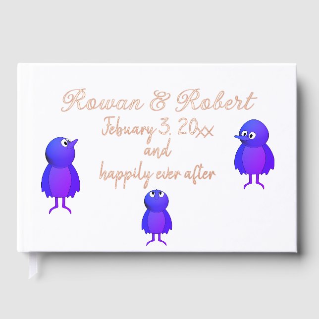 Personalisierte Blauwild Gästebuch (Vorderseite)