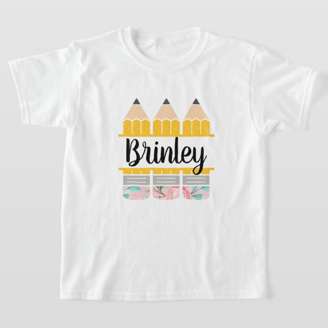 Personalisierte Bleistifttribüne T-Shirt (Ablage )