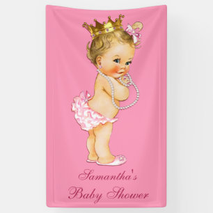 Personalisierte blonde kleine Dusche Banner