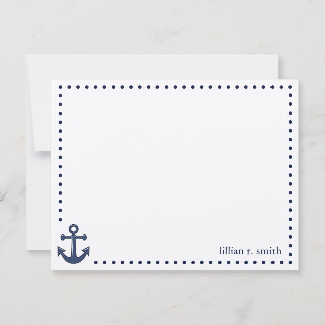 Personalisierte Blue Anchor-Karte Mitteilungskarte (Vorderseite)