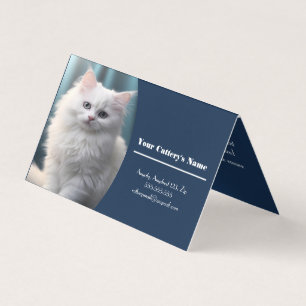 Personalisierte Blue Cattery Falten Business Card Visitenkarten