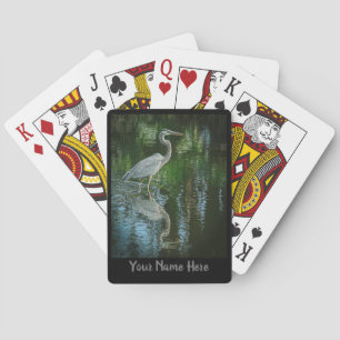 Personalisierte Blue Heron Playing Cards Spielkarten