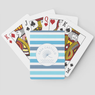 Personalisierte Blue Stripe Klassische Spielkarten