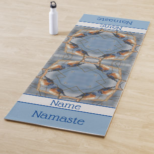 Personalisierte Bluebird Nature Abstrakt Art Yogamatte
