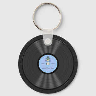 Personalisierte Bluegrass-Vinylaufzeichnung Schlüsselanhänger