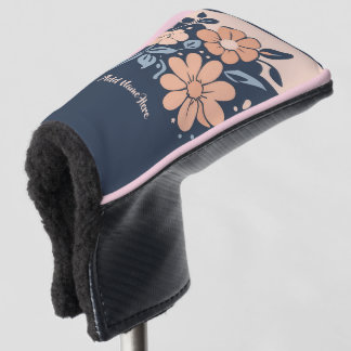 Personalisierte Blume Design Golf Putter Abdeckung Headcover
