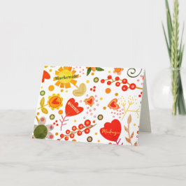 Personalisierte Blume Inspirivity Blumenherzen Karte