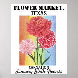 Personalisierte Blume Markt Geburtsstunde Blume Pr Poster