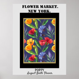 Personalisierte Blume Markt Geburtsstunde Blume Pr Poster
