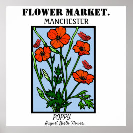 Personalisierte Blume Markt Geburtsstunde Blume Pr Poster