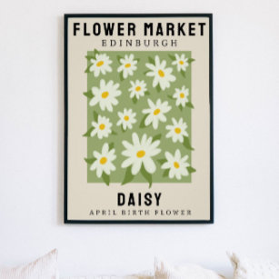 Personalisierte Blume Markt Geburtsstunde Blume Pr Poster