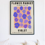 Personalisierte Blume Markt Geburtsstunde Blume Pr Poster<br><div class="desc">Dieser Kunstdruck ist im Stil eines Blume Market Poster. Die Blume sind Veilchen, die die Blume für Februar sind. Es gibt Raum, um den Text zu personalisieren, um den Ort zu einem für Sie bestimmten Ort zu ändern und den Untertitel zu jemandes Namen oder Geburtsdatum. Das wäre perfekt für jeden,...</div>