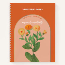 Personalisierte Blume Monat Oktober Marigold
