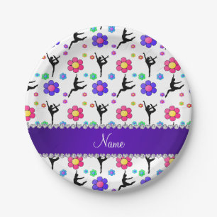 Personalisierte Blume Pappteller