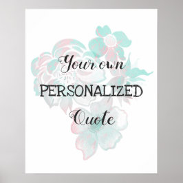 Personalisierte Blume Poster