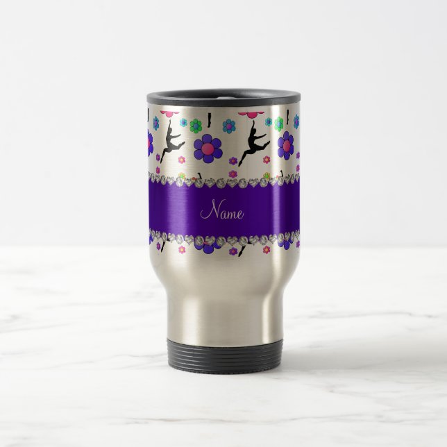 Personalisierte Blume Reisebecher (Mittel)
