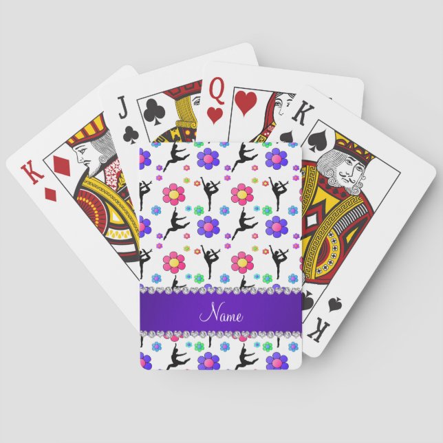 Personalisierte Blume Spielkarten (Rückseite)