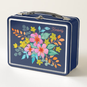 Personalisierte Blume Spritz Lunchbox