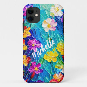 Personalisierte Blume zur Ölmalerei Case-Mate iPhone Hülle