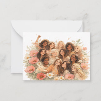 Personalisierte Blumen-Botanik-Frauen-Tag-Grußkart Mitteilungskarte