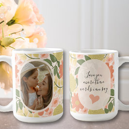 Personalisierte Blumen-Foto-Tasse – Bearbeitbare N Kaffeetasse