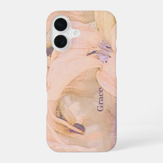Personalisierte Blumen iPhone 16 Hülle