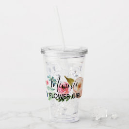Personalisierte Blumen-Mädchen-Schale Acryltrinkbecher