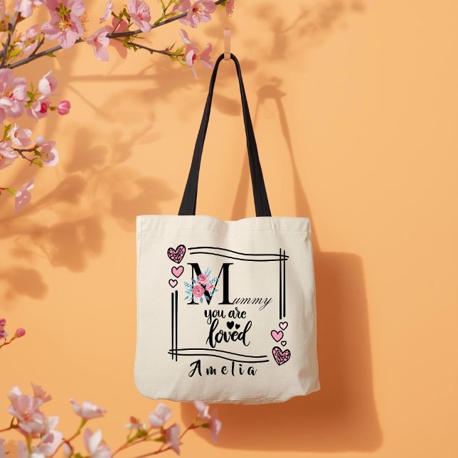 Personalisierte Blumen-Mommy-Tasche Tragetasche (Von Creator hochgeladen)