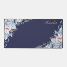 Personalisierte Blumen-Schreibtischunterlage