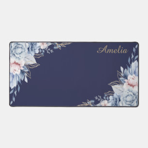 Personalisierte Blumen-Schreibtischunterlage Schreibtischunterlage