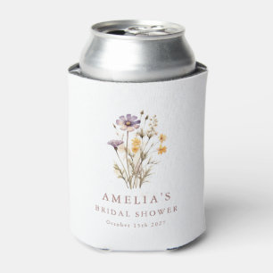 Personalisierte Blumen-Wildblumen-Hochzeitsdusche- Dosenkühler