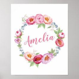 Personalisierte Blumenbäuche Poster