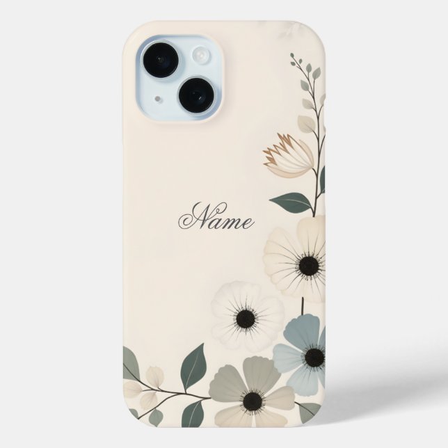 Personalisierte Blumenbearbeitung Case-Mate iPhone Hülle (Rückseite)