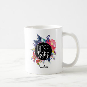 Personalisierte Blumendame Boss TASSE