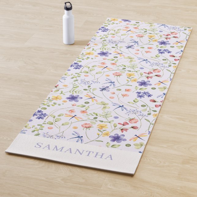 Personalisierte Blumenfarbe Yogamatte (Beispiel)