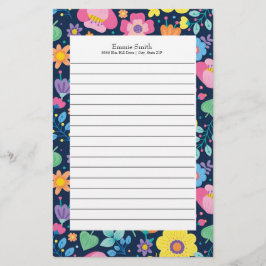 Personalisierte Blumengestelle Briefpapier