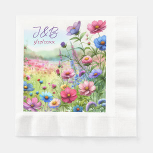 Personalisierte Blumenhochzeit Personalisiert Serviette