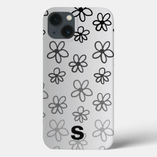 personalisierte Blumenkiste in Schwarzweiß Case-Mate iPhone Hülle