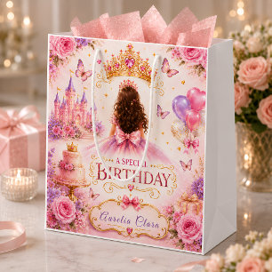 Personalisierte Blumenkrone Geburtstag Mittlere Geschenktüte