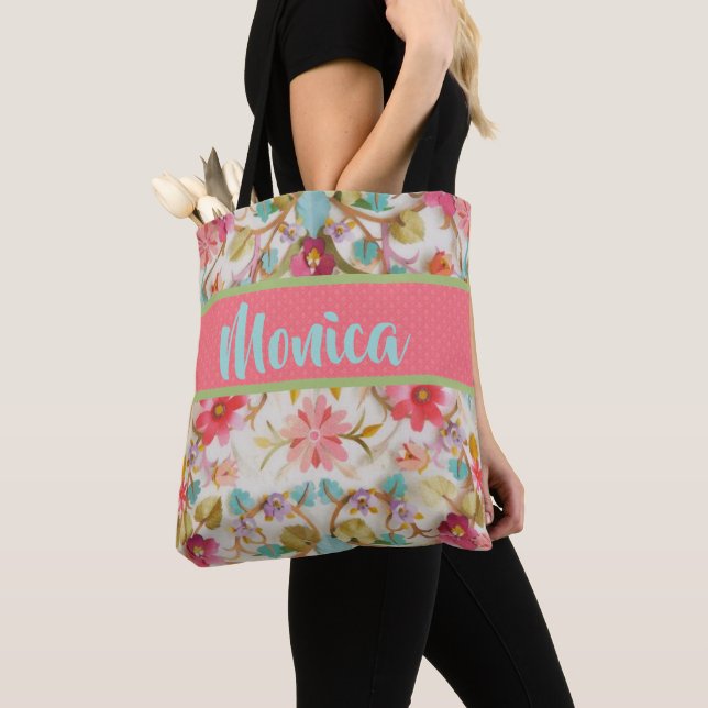 Personalisierte Blumenmuster-Tasche Tasche (Von Nahem)