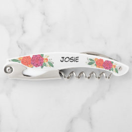 Personalisierte Blumenschraube Kellnermesser