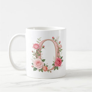 Personalisierte Blumenschrift O Rosengarten-Blume Kaffeetasse
